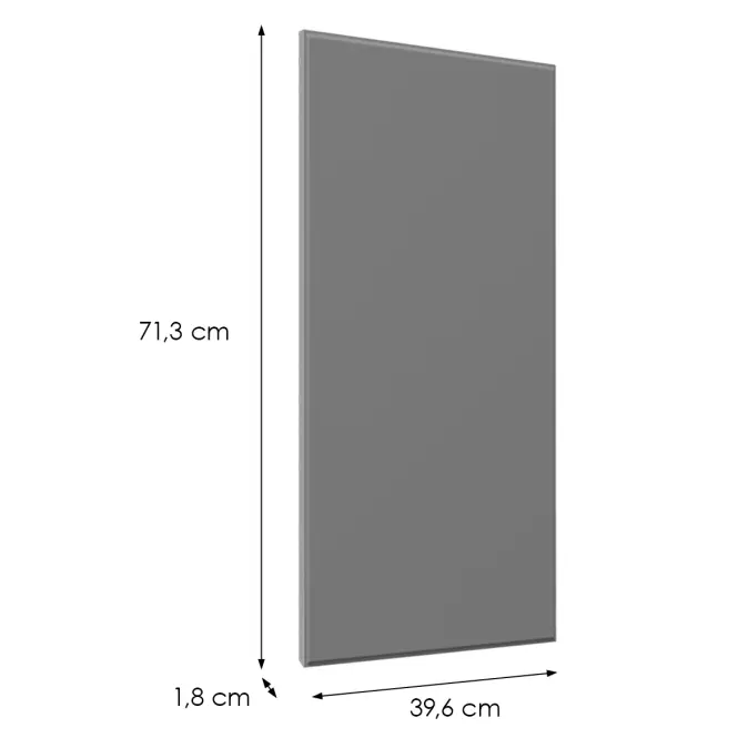 Čelo skrinky Luxeo F16-D40 tenký rám grey,2