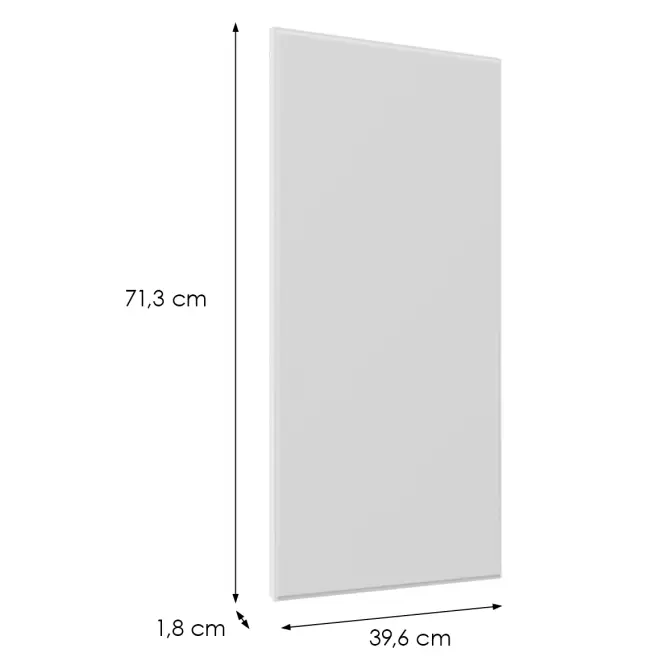 Čelo skrinky Luxeo F16-D40 tenký rám white,2