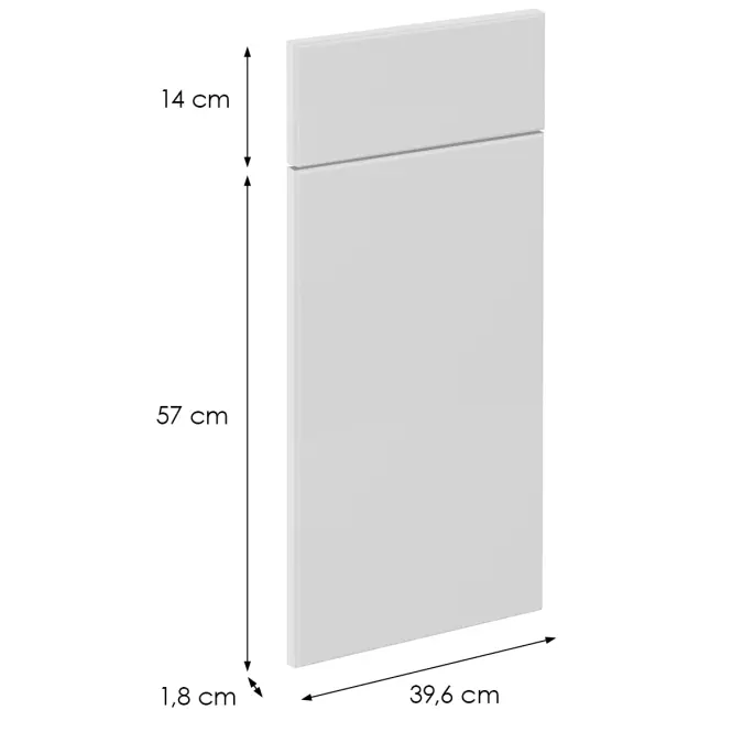 Čelo skrinky Luxeo F16-D40S1-AX tenký rám white,2