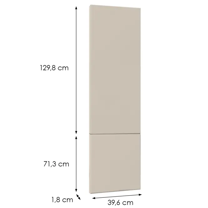 Čelo skrinky Luxeo F16-D40SP tenký rám kašmír,2