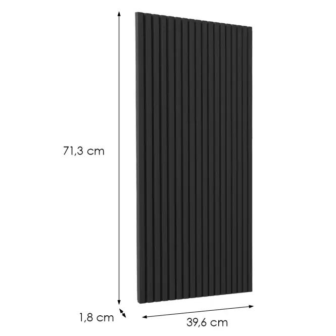 Čelo skrinky Luxeo F14-D40 ryfla black,2