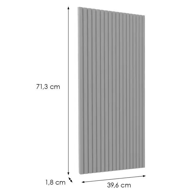 Čelo skrinky Luxeo F14-D40 ryfla grey,2