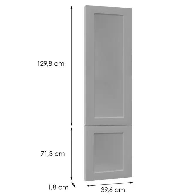 Čelo skrinky Luxeo F15-D40SP rám grey,2