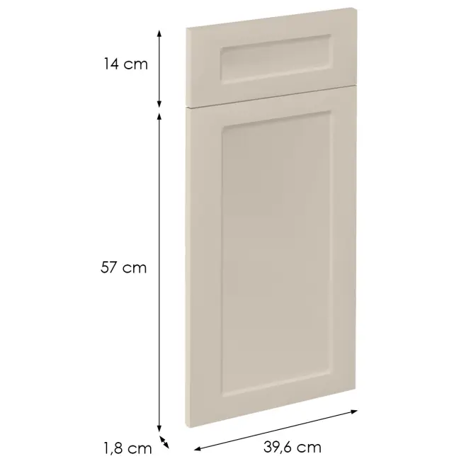 Čelo skrinky Luxeo F15-D40S1-AX rám kašmír