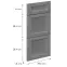 Čelo skrinky Luxeo F15-D40S3-AX rám dark grey,2