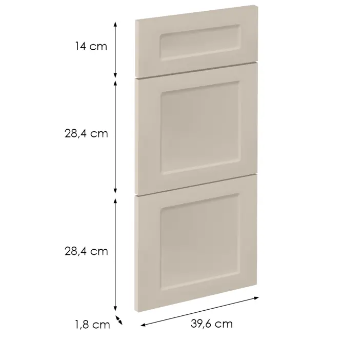 Čelo skrinky Luxeo F15-D40S3-AX rám kašmír,2
