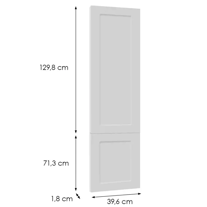 Čelo skrinky Luxeo F15-D40SP rám white,2
