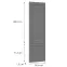 Čelo skrinky Luxeo F15-D40SPWN rám dark grey,2