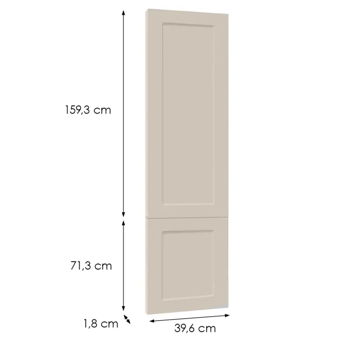 Čelo skrinky Luxeo F15-D40SPWN rám kašmír