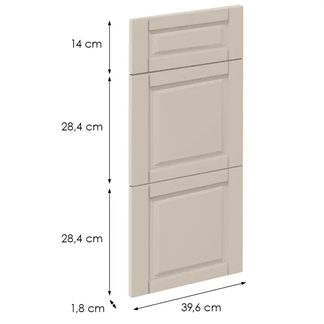Čelo skrinky Luxeo F13-D40S3-AX hampton kašmír