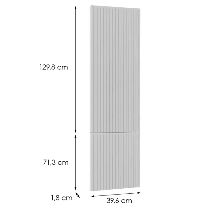 Čelo skrinky Luxeo F14-D40SP ryfla white,2