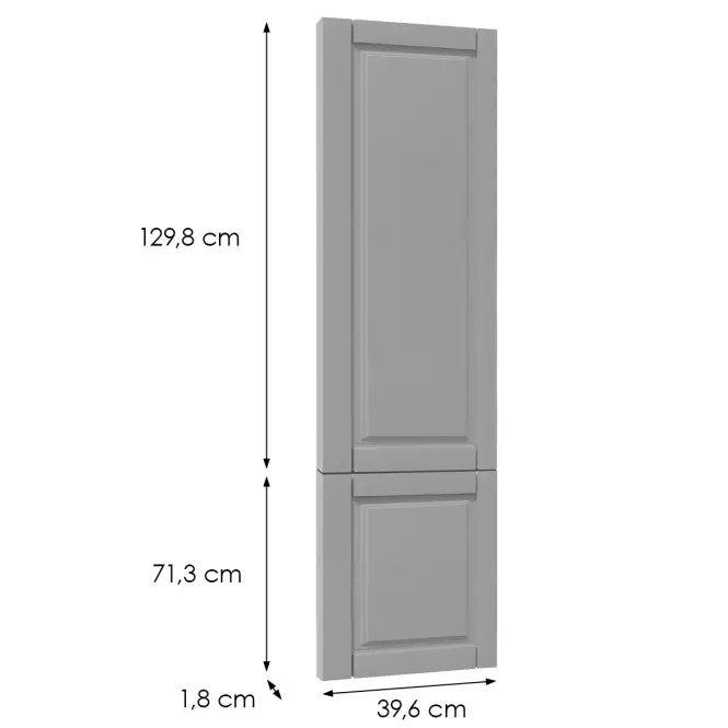 Čelo skrinky Luxeo F13-D40SP hampton grey,2