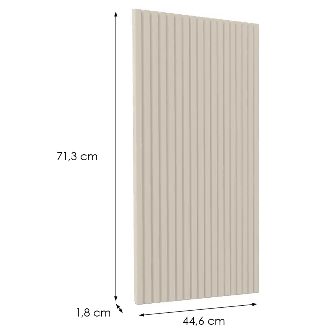 Čelo skrinky Luxeo F14-D45FZW ryfla kašmír,2