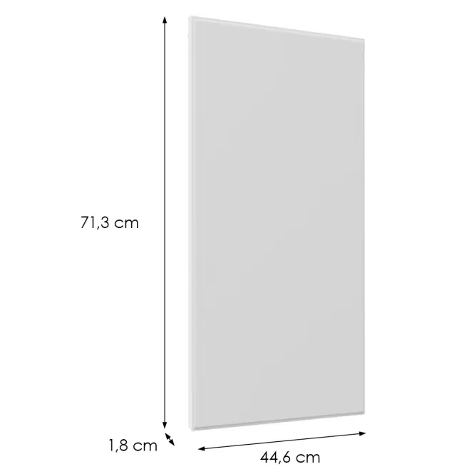 Čelo skrinky Luxeo F16-D45FZW tenký rám white,2