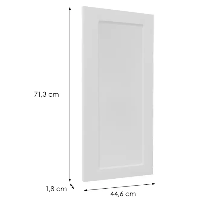 Čelo skrinky Luxeo F15-D45FZW rám white,2