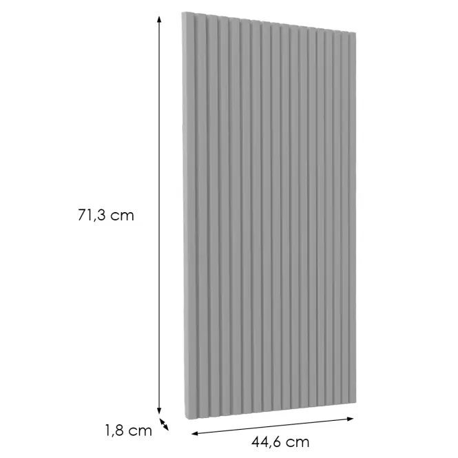 Čelo skrinky Luxeo F14-D45FZW ryfla grey