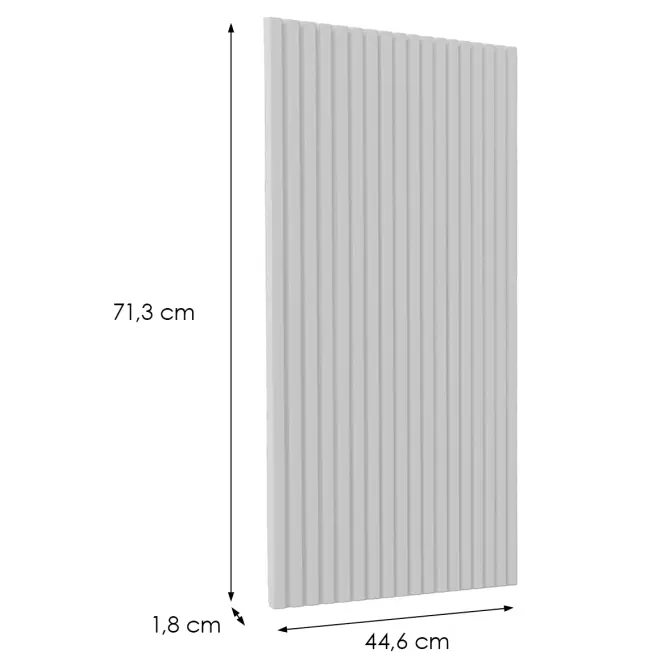 Čelo skrinky Luxeo F14-D45FZW ryfla white,2