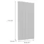 Čelo skrinky Luxeo F14-D45FZW ryfla white,2