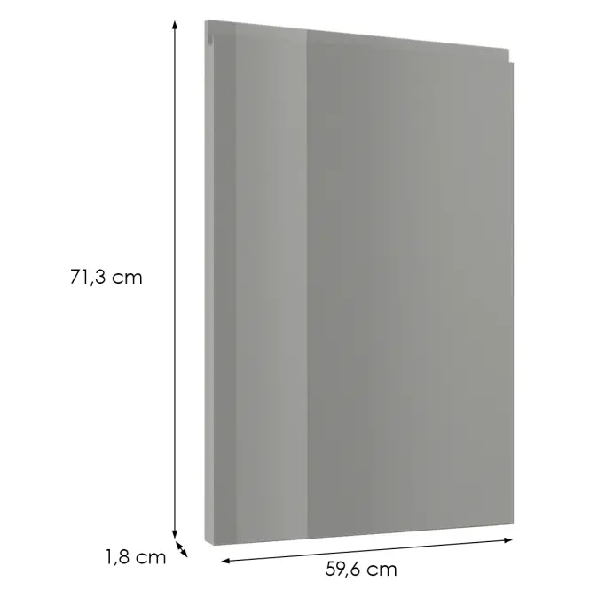 Čelo skrinky Luxeo F02-D60FZW grey lak,2