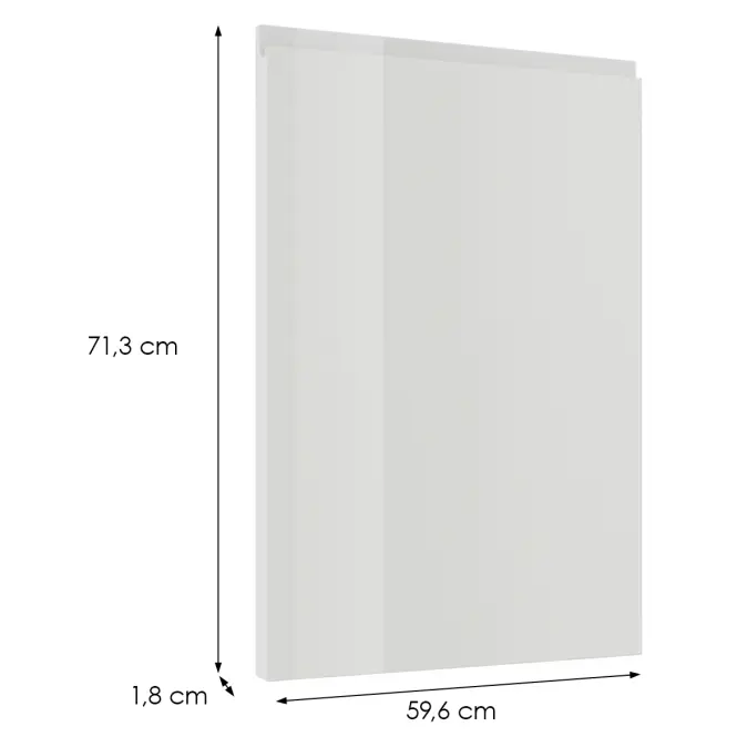 Čelo skrinky Luxeo F02-D60FZW white lak,2
