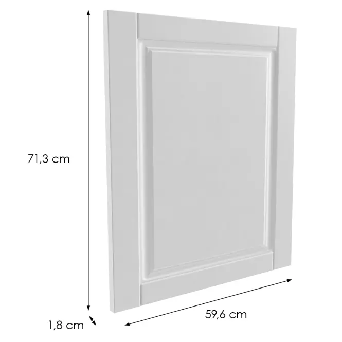 Čelo skrinky Luxeo F13-D60FZW hampton white