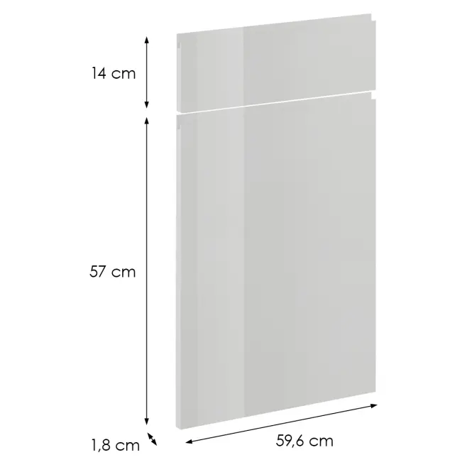 Čelo skrinky Luxeo F02-D60S1-AX white lak,2