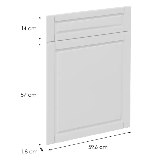 Čelo skrinky Luxeo F13-D60S1-AX hampton white,2