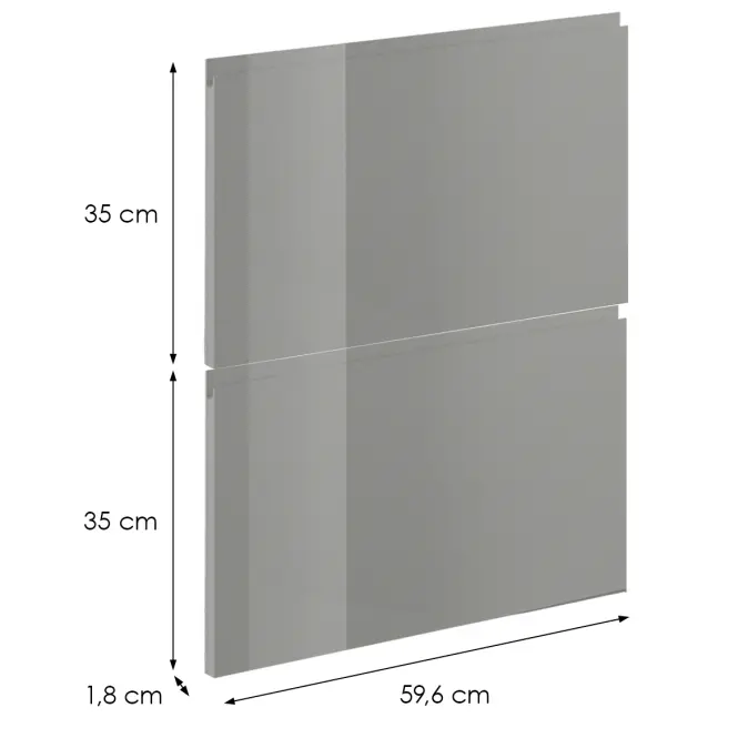 Čelo skrinky Luxeo F02-D60S2_D60S2+1_D60IN-AX grey lak,2