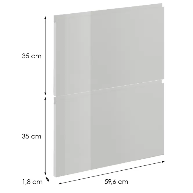 Čelo skrinky Luxeo F02-D60S2_D60S2+1_D60IN-AX white lak,2