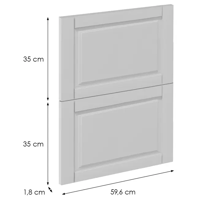 Čelo skrinky Luxeo F13-D60S2_D60S2+1_D60IN-AX hampton white,2