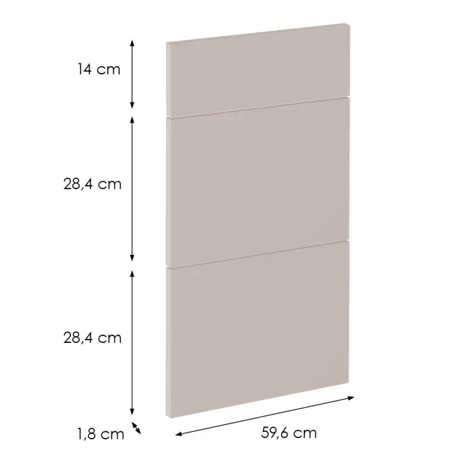 Čelo skrinky Luxeo F08-D60S3-AX beige