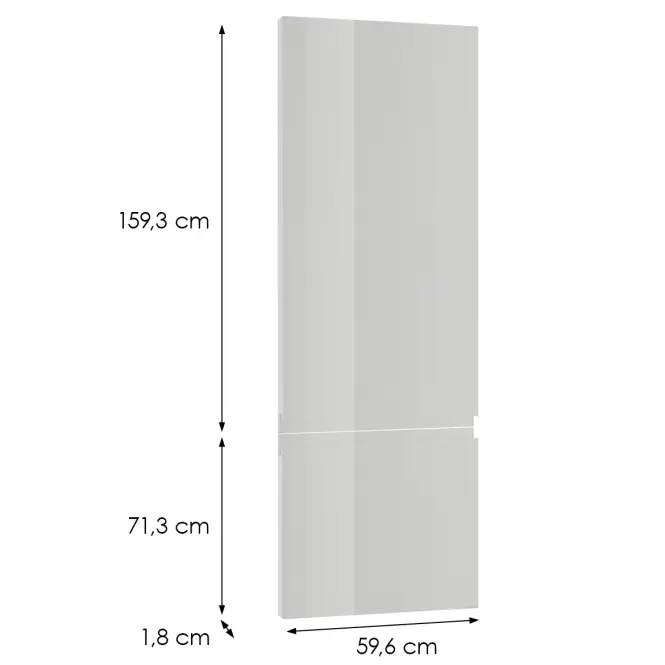 Čelo skrinky Luxeo F02-D60T-AX white lak,2