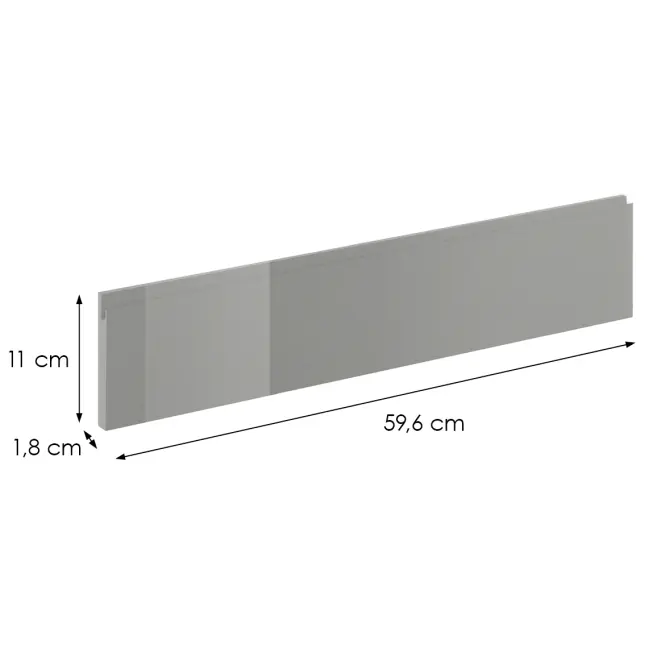 Čelo skrinky Luxeo F02-D60ZK grey lak