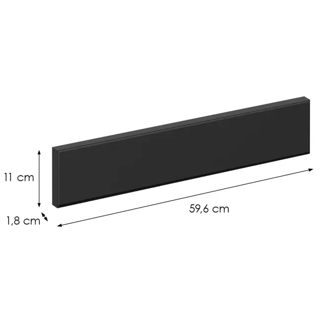 Čelo skrinky Luxeo F16-D60ZK tenký rám black,2
