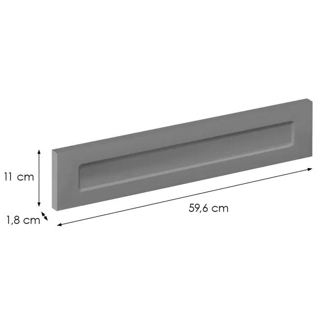 Čelo skrinky Luxeo F15-D60ZK rám dark grey,2