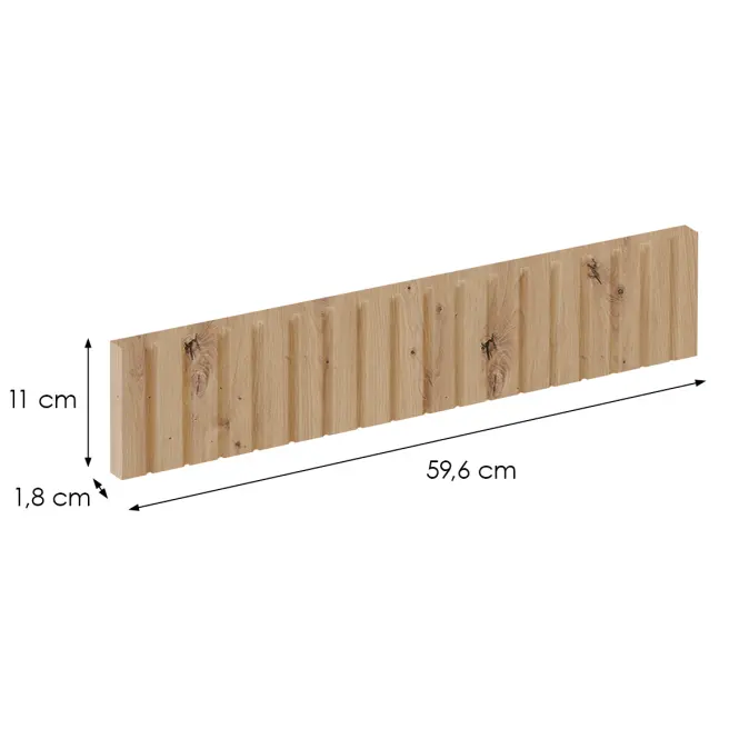 Čelo skrinky Luxeo F14-D60ZK ryfla dub,2