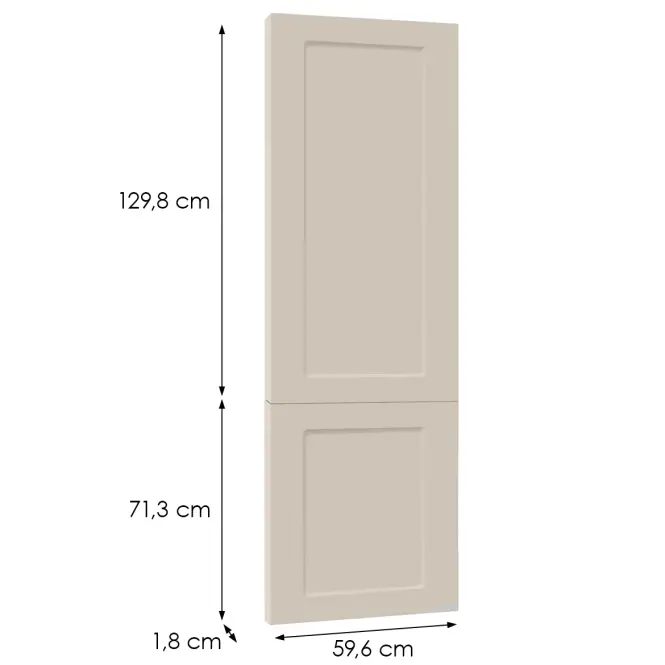 Čelo skrinky Luxeo F15-D60ZL_D60R rám kašmír,2
