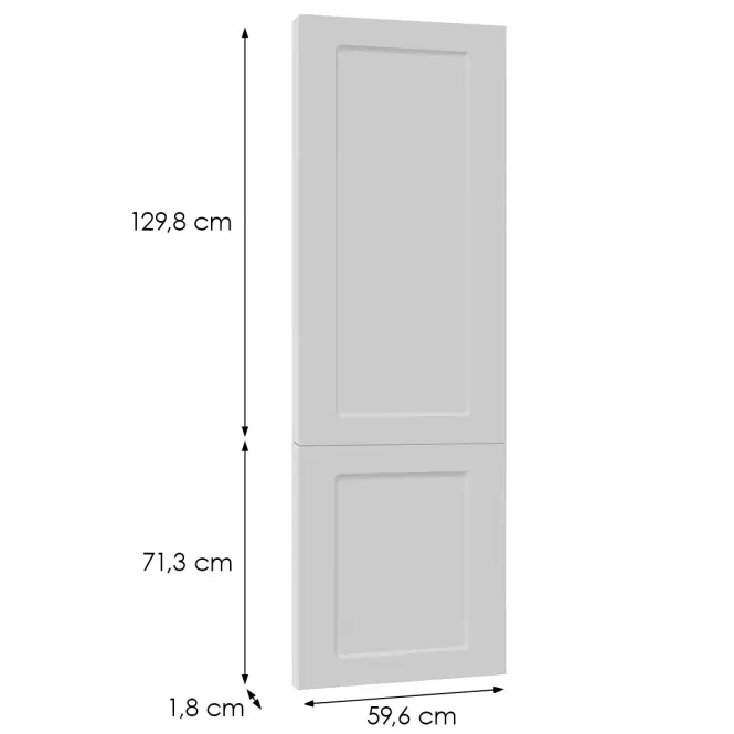 Čelo skrinky Luxeo F15-D60ZL_D60R rám white,2