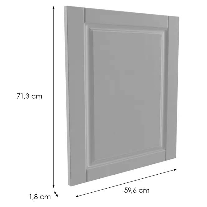 Čelo skrinky Luxeo F13-D60_ D60Z hampton grey