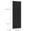Čelo skrinky Luxeo F14-D60ZL_D60R ryfla black,2