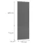 Čelo skrinky Luxeo F14-D60ZL_D60R ryfla dark grey,2