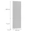 Čelo skrinky Luxeo F14-D60ZL_D60R ryfla white,2