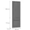Čelo skrinky Luxeo F13-D60ZL_D60R hampton dark grey,2