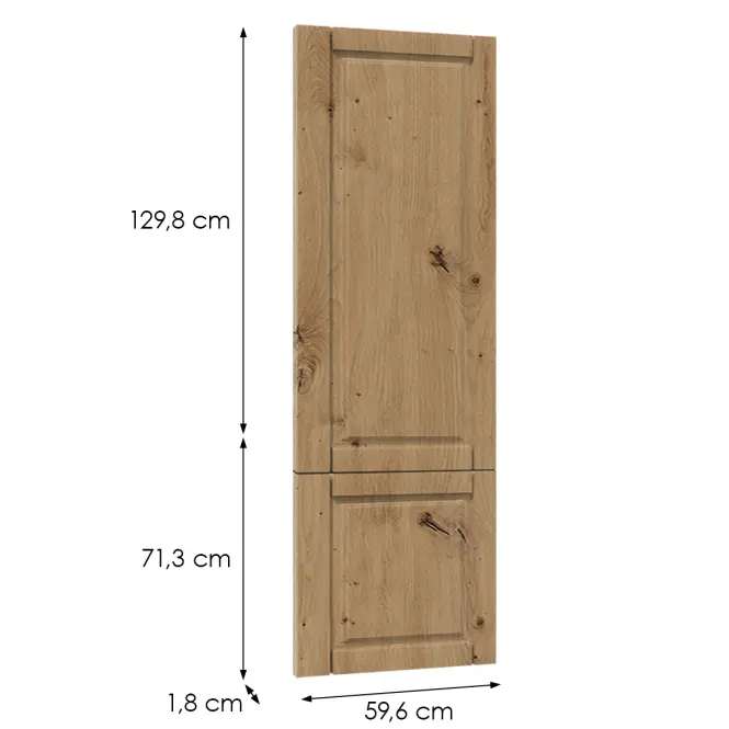 Čelo skrinky Luxeo F13-D60ZL_D60R hampton dub,2
