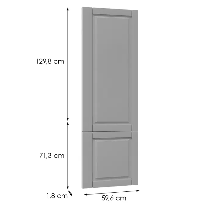 Čelo skrinky Luxeo F13-D60ZL_D60R hampton grey