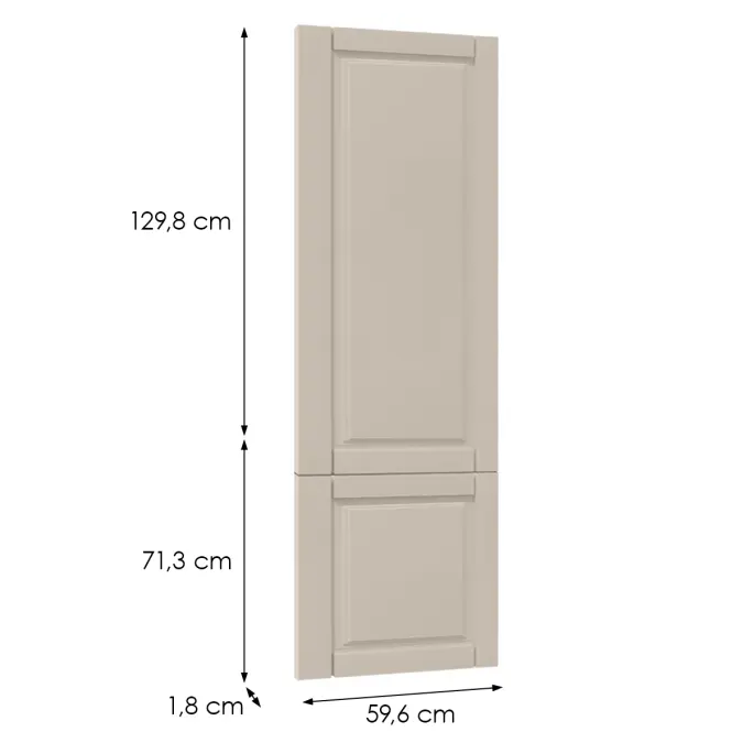Čelo skrinky Luxeo F13-D60ZL_D60R hampton kašmír