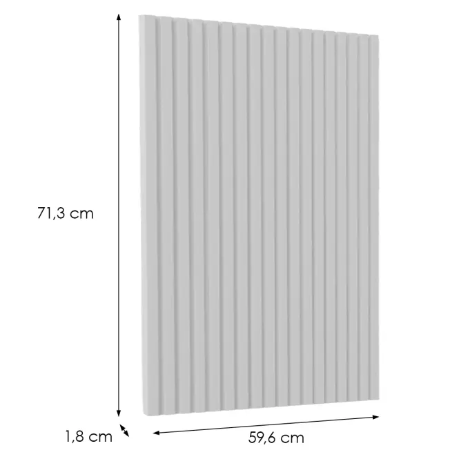 Čelo skrinky Luxeo F14-D60ZS-AX ryfla white,2