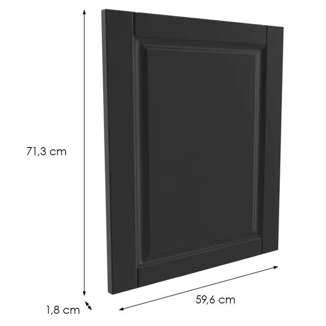 Čelo skrinky Luxeo F13-D60ZS-AX hampton black,2