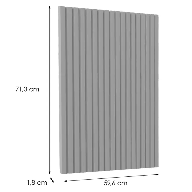 Čelo skrinky Luxeo F14-D60_ D60Z ryfla grey,2
