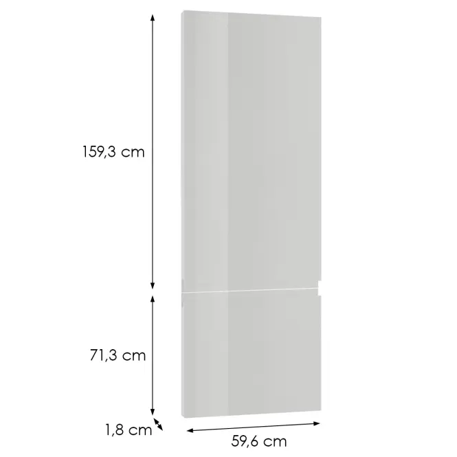 Čelo skrinky Luxeo F02-D60ZLN_D60RWN white lak,2